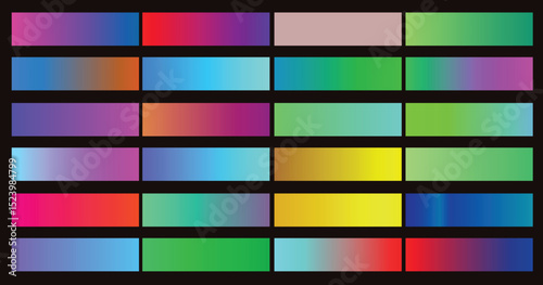 Vector collection gradients, chrome  gradient set,set  colour gradients metallic gradients set, Gradients vibrant color big set swatches background Free Vector.3.eps8