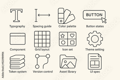 Comprehensive ui design elements: typography, color, icons, and more
