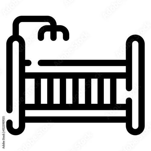 baby bed icon