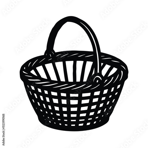 empty basket isolated