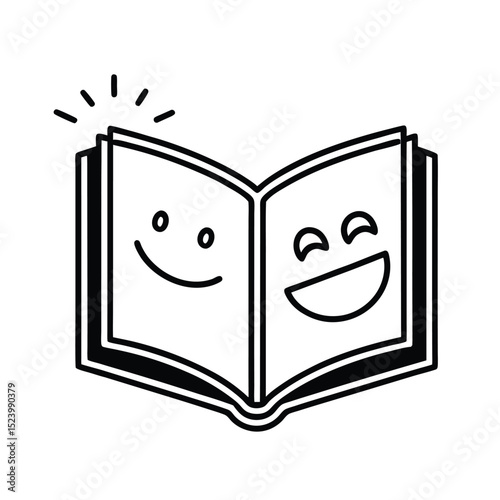 vector illustration of a open book
