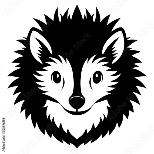 Detailed head pencil sketch in black and white with dramatic stylized form