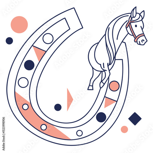 Lucky Horse Shoe Graphic Art