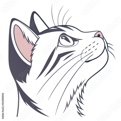 Cat Portrait Illustration Whiskers