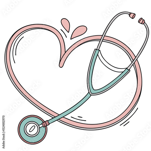 Heart Stethoscope Healthcare Love