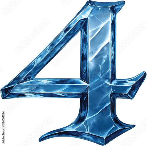 3D Rendered Numbers 0 to 9 Isolated on White Background