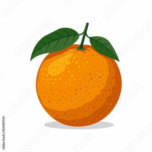 orange range fruit with two green leaves