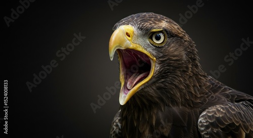 Screaming Eagle Majestic raptor in profile