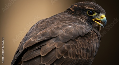 Sharp gaze A magnificent falcons striking portrait