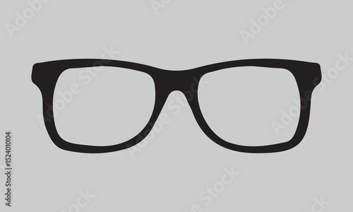 glasses on white background