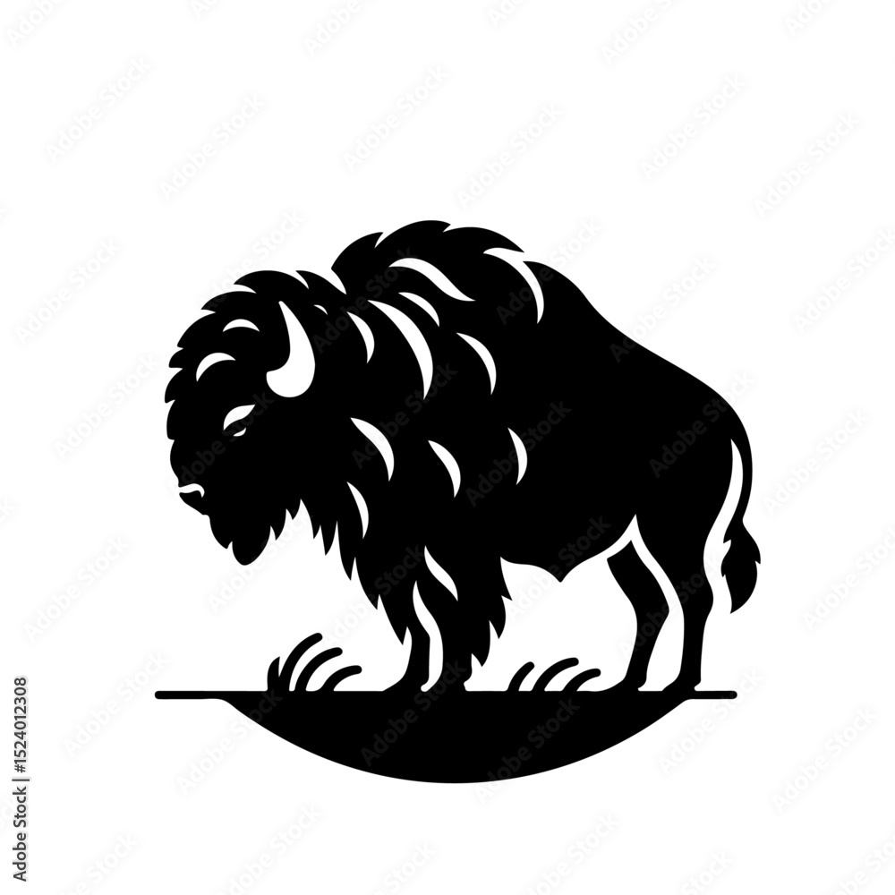 Obraz premium bison silhouette