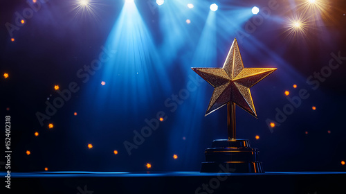 Golden Award Star On Stage
