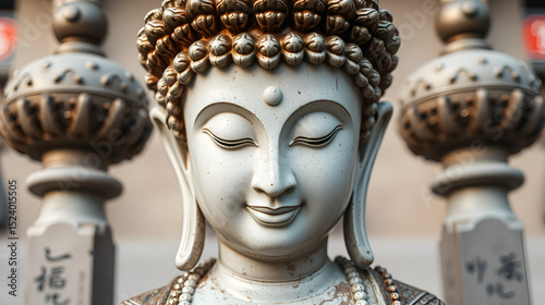 Closeup buddha statue