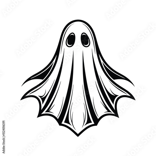 A Digital Illustration of a Ghost Like Creature Vector illustration