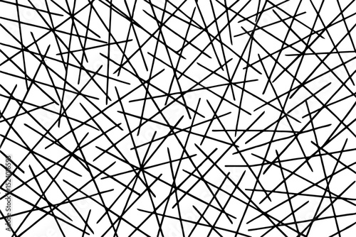 Abstract black line pattern on white background   photo