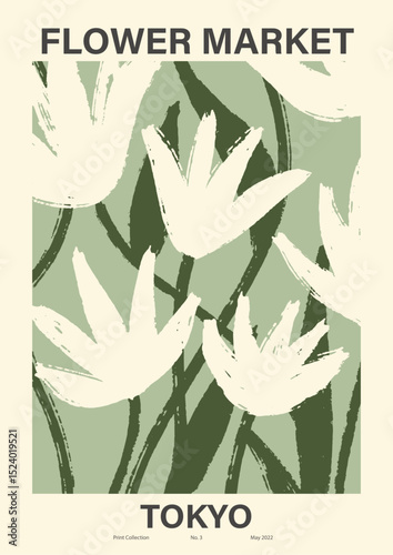 Hand-drawn vector illustrations of flowers