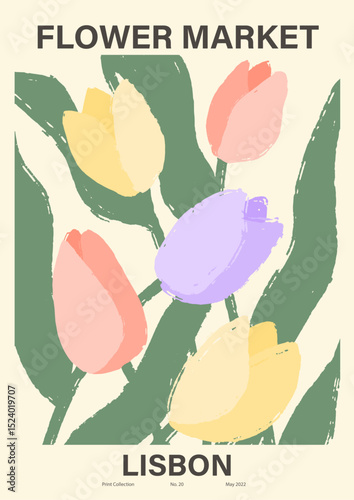 Hand-drawn vector illustrations of flowers