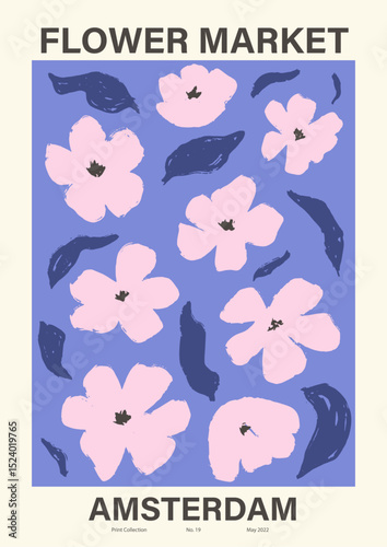 Hand-drawn vector illustrations of flowers
