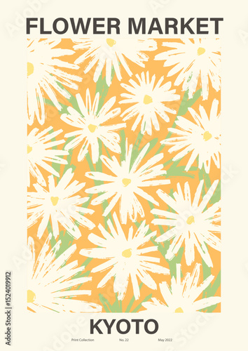 Hand-drawn vector illustrations of flowers