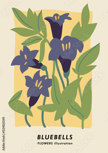 Hand-drawn vector illustrations of flowers