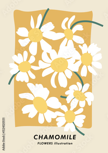 Hand-drawn vector illustrations of flowers