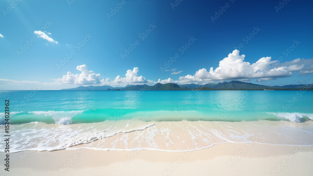 Obraz premium tropical beach with blue sky