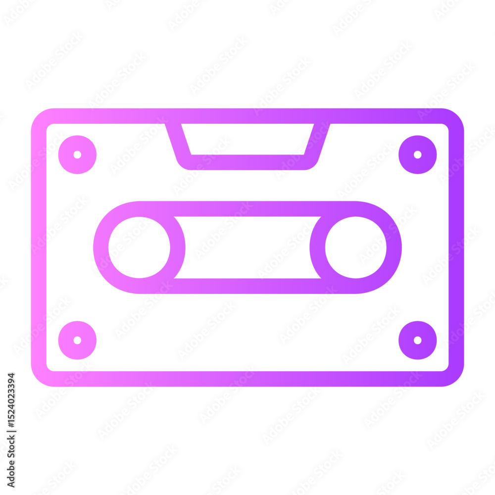 Obraz premium cassette gradient icon