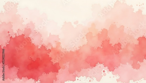 Abstract Watercolor Painting with Red and Pink Hues for Creative Backgrounds