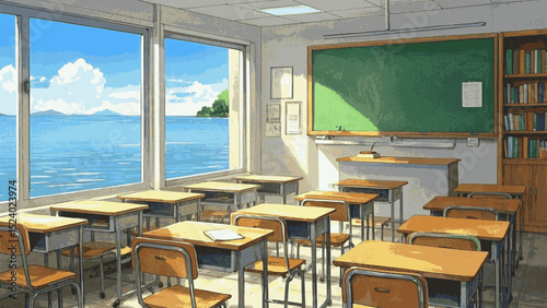 Chalk Dust Haze classroom isolated watercolor vector illustration svg