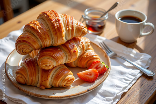 croissant and coffee