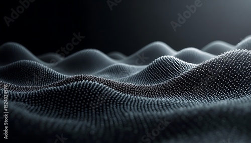Abstract Waves of Tiny Spheres Creating a Dark and Wavy Surface