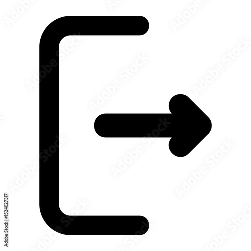 logout glyph icon