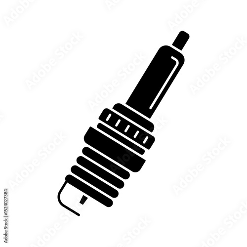 spark plug icon white on background