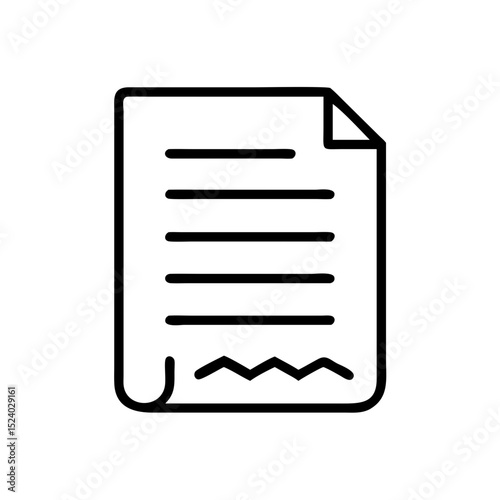 Document icon featuring a sheet of paper, symbolizing written content, notes, or reports.