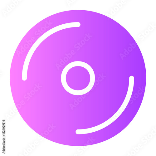 compact disk gradient icon