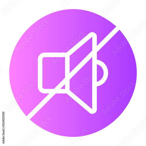 mute gradient icon