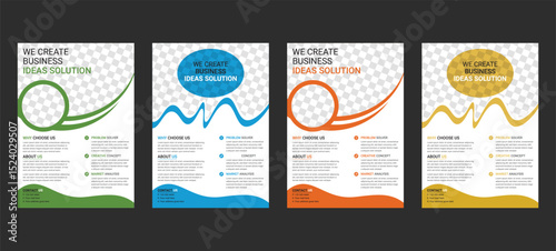 Creative business flyer template design set, Brochure design, cover modern layout, annual report, poster, flyer in A4 with colorful business proposal, promotion, advertise, publication, cover page.