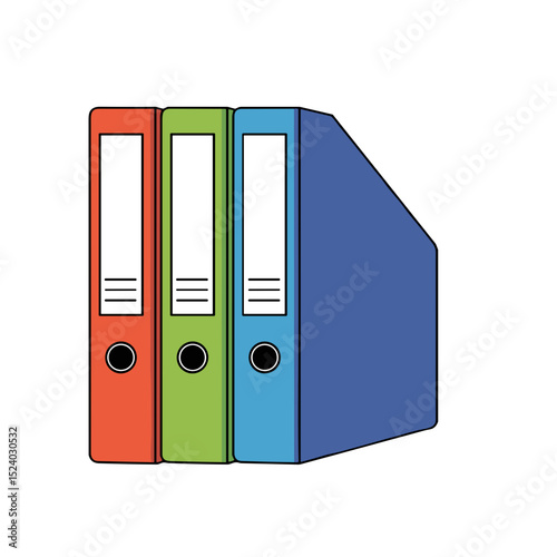 colorful file folders arranged neatly for organization in a vibrant office setting 