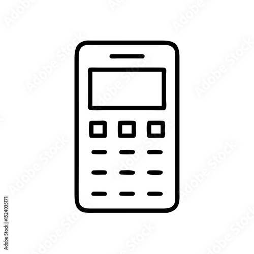 Digital Calculator Icon in Line Style
