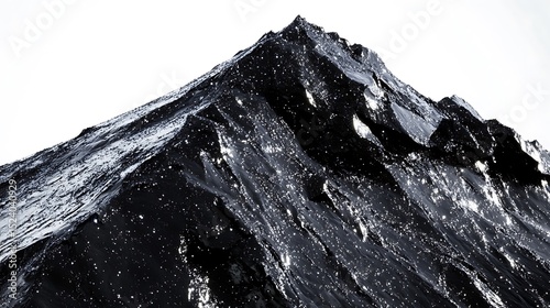 Black mountain peak abstract wallpaper background dark landscape nature rock formation summit view