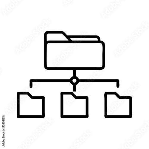 Folder Directory Structure Outline Icon
