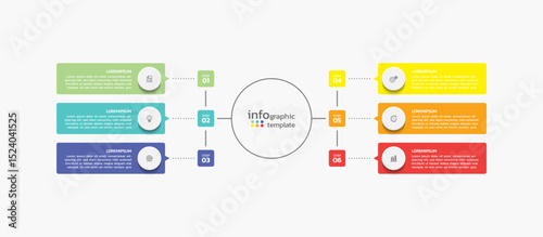 Business infographic template colorful background design