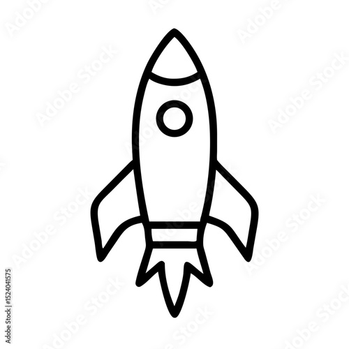 Icon of a rocket symbolizing innovation, growth, and ambitious projects.