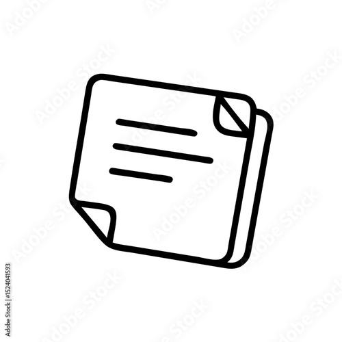 Icon representing a stack of papers, commonly used for notes or documentation