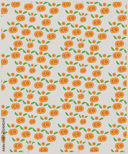 Citrus slices fresh seamless pattern lemon lime  grapefruit orange fruit  summer food illustration isolated on white background photo