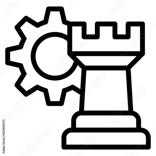 Strategic icon in vector illustration
