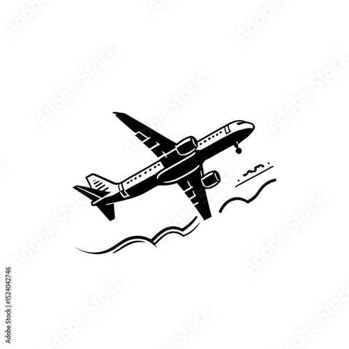 雲の上を飛ぶ旅客機｜Airplane Flying Over Clouds