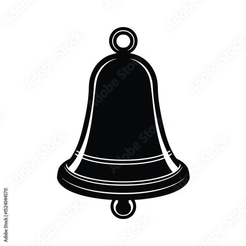 Classic school bell vector silhouette  