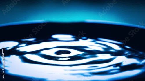 slow motion of dripping water drop