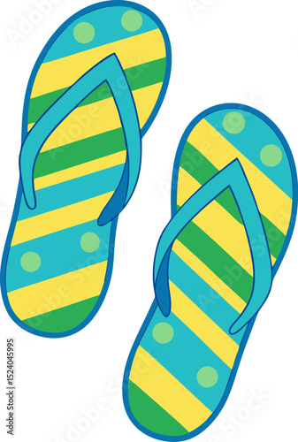 colorful sandals Illustration